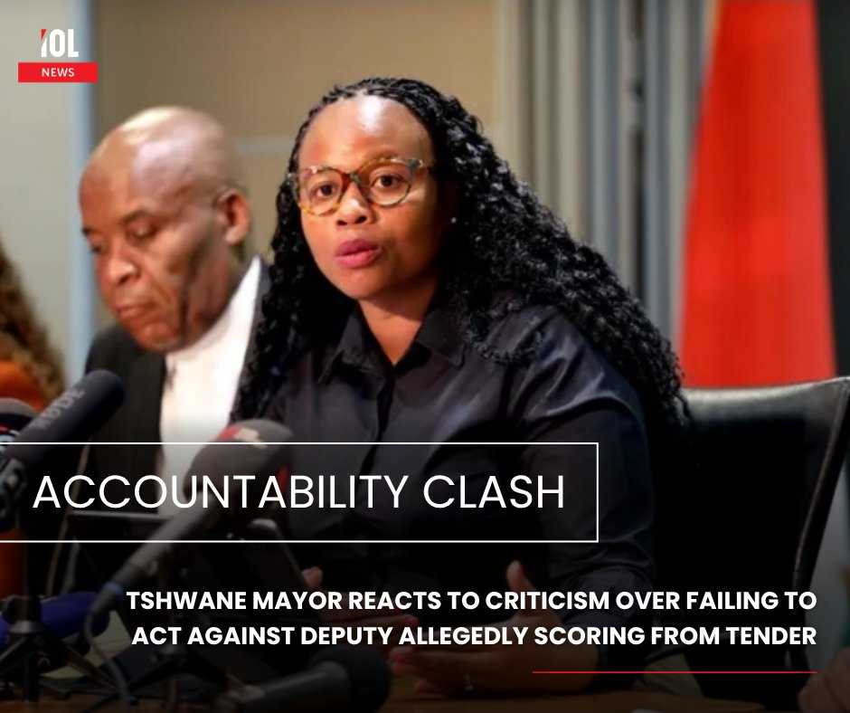IOL's tweet image. Tshwane Mayor Nasiphi Moya says she is not "scared" to act against Deputy Mayor Eugene "Bonzo" Modise over his alleged financial benefit from a company doing business with the municipality because she fears collapsing the multiparty coalition.
#news #Tshwane #mayor #NasiphiMoya
