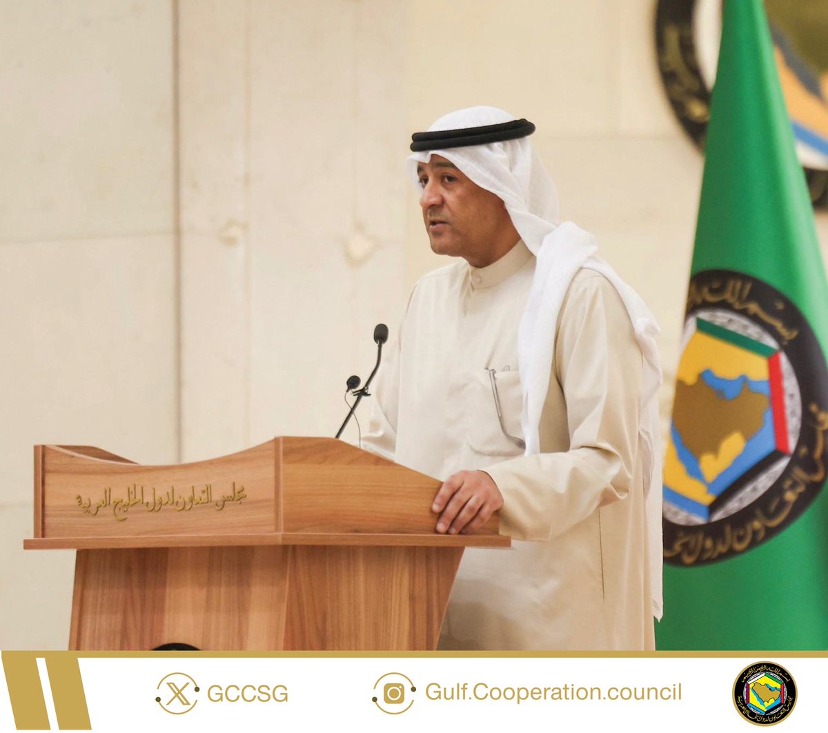 GCCSG's tweet photo. الإحاطة الإعلامية لمعالي الأمين العام لمجلس التعاون @jasemalbudaiwi ، لأصحاب السعادة السفراء وممثلي البعثات الدبلوماسية المعتمدين لدى المملكة العربية السعودية، إزاء الاعتداءات الإيرانية الغاشمة على دول مجلس التعاون، اليوم الخميس الموافق 26 مارس 2026م، بمقر الأمانة العامة.

#مجلس_التعاون