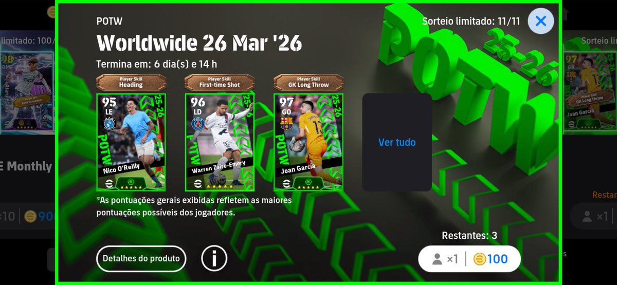 isaefootball's tweet photo. POTW : Worldwide 26 Mar ‘26 🟢🆕

#eFootball2026 https://t.co/SyoaXpcbN6