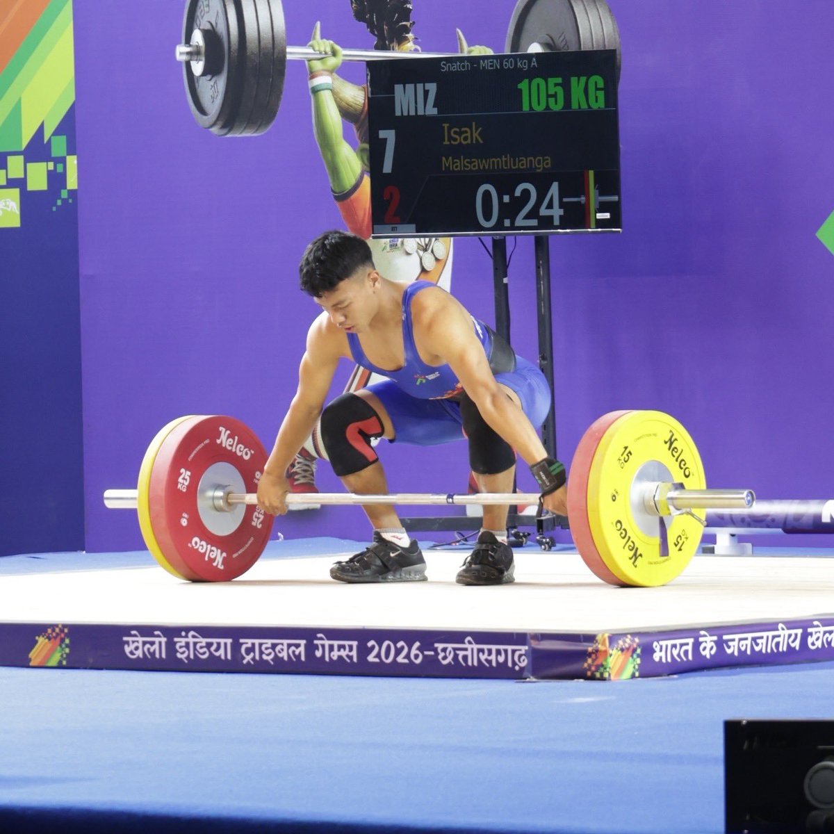 airnewsalerts's tweet image. 𝐊𝐡𝐞𝐥𝐨 𝐈𝐧𝐝𝐢𝐚 𝐓𝐫𝐢𝐛𝐚𝐥 𝐆𝐚𝐦𝐞𝐬 ||

🏋️‍♂️#Weightlifting: In Men's 60 kg category, Isak Malsawmtluanga of #Mizoram wins a Gold Medal 🥇

#KheloIndiaTribalGames #KITG2026 #Chhattisgarh