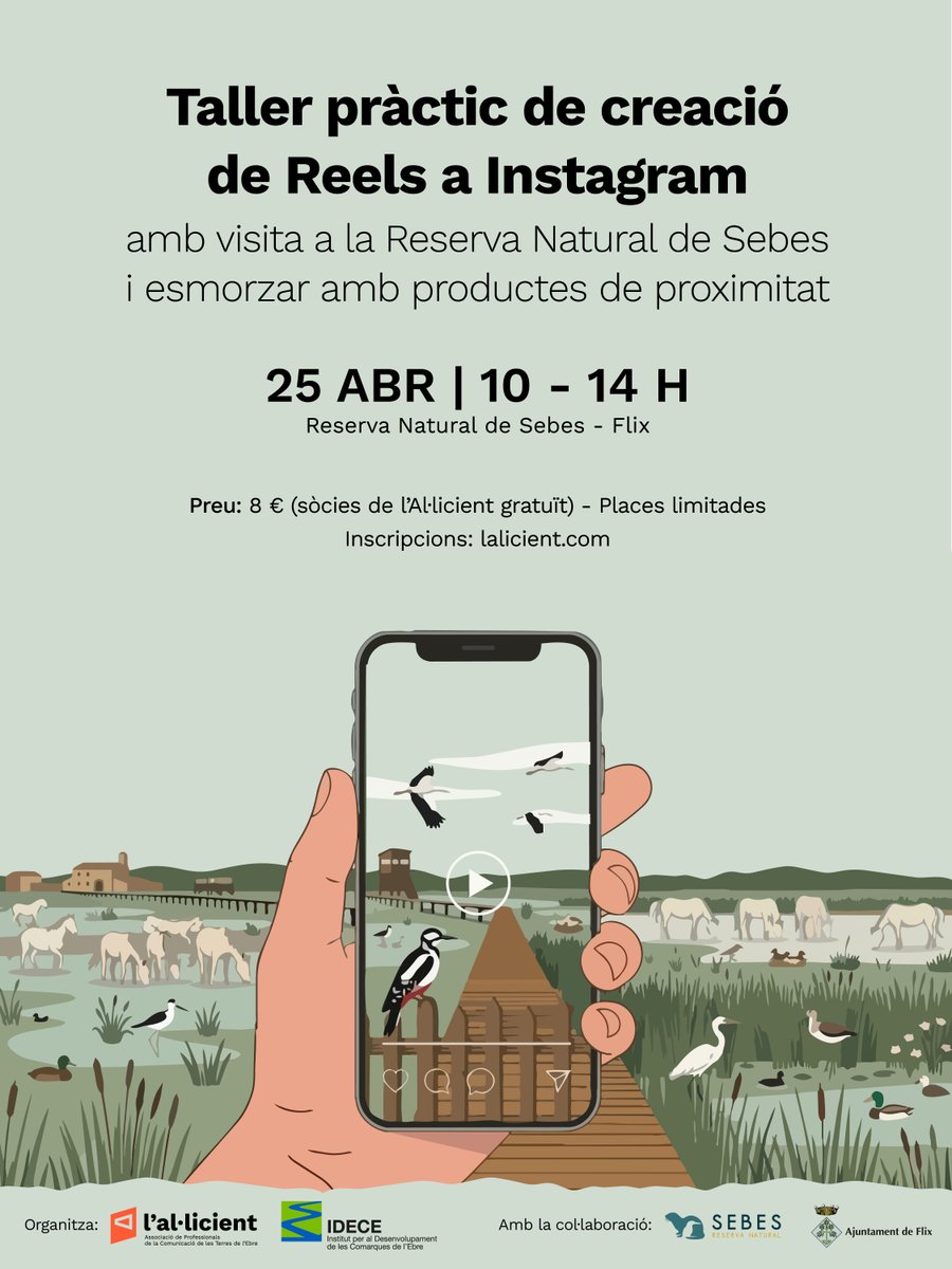 lalicient's tweet photo. 📣 Vols aprendre a crear Reels que funcionin de veritat?

⏰ Places limitades! Inscriu-t'hi ara ➡️ Bitly https://t.co/2hAdkIKS9x