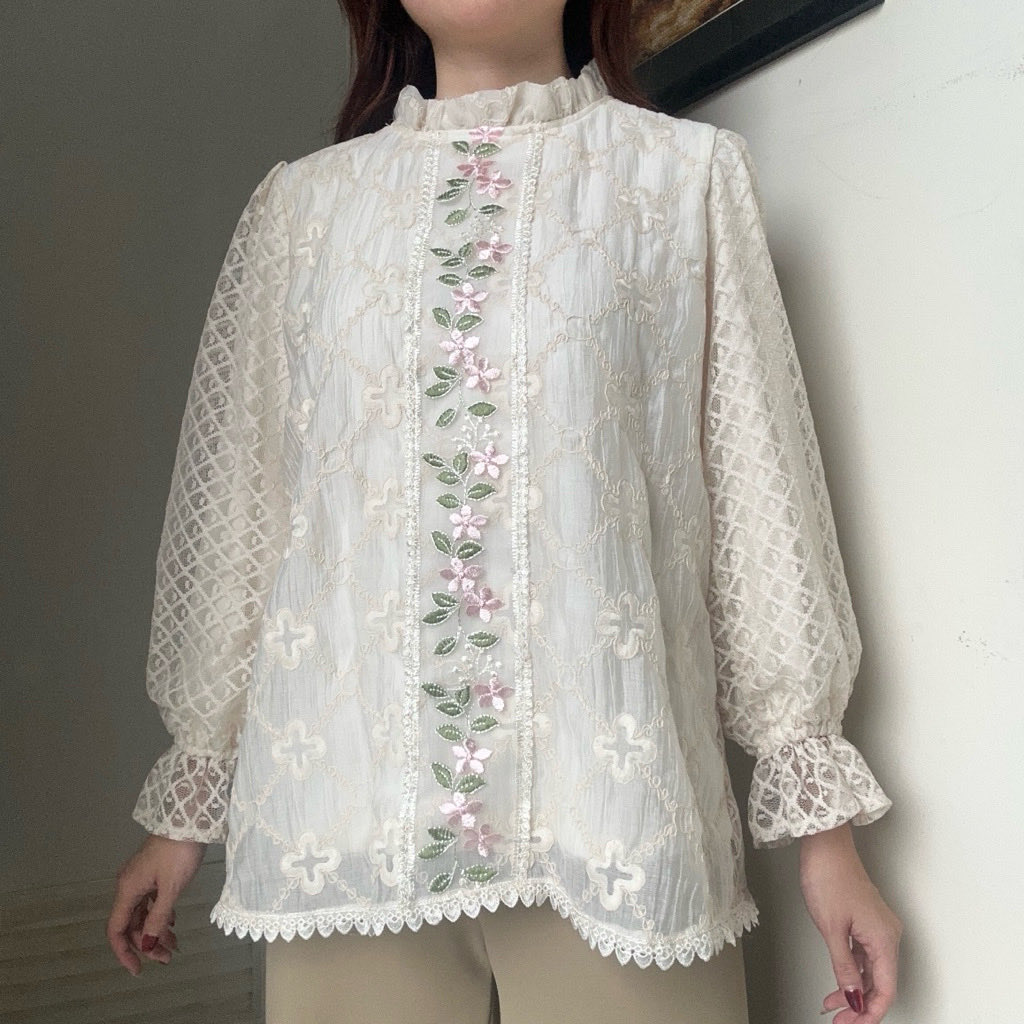 made_by_ail's tweet photo. Sakura Top atasan blouse kemeja wanita tensel bordir renda lace kerja viral korean style by biel the label dengan harga Rp209.000. Dapatkan di Shopee sekarang! https://t.co/jpW7sIYRLv https://t.co/dxCVRRkVNv