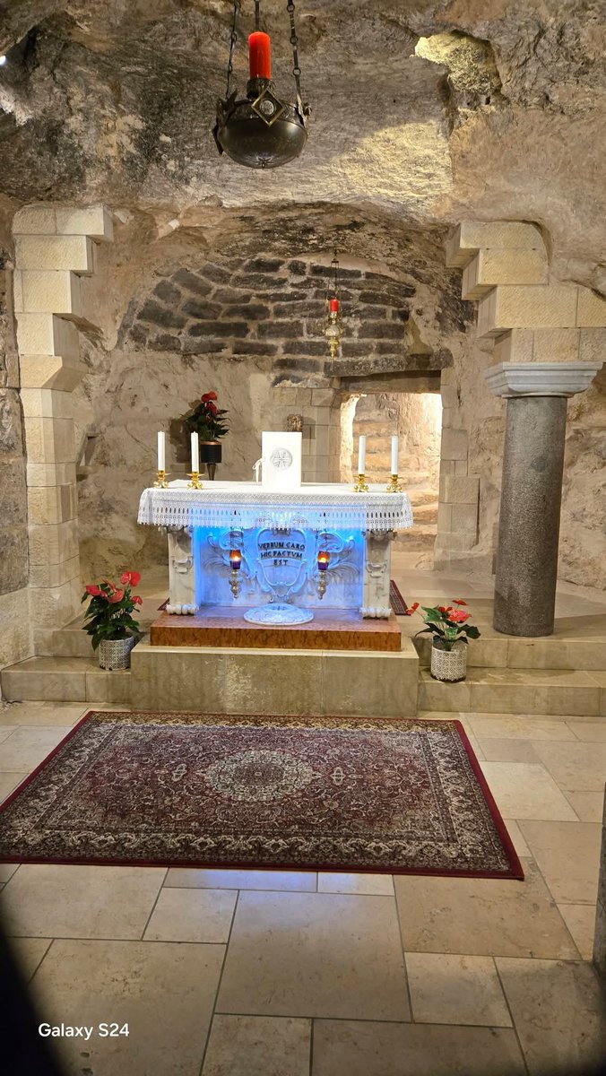 This is the place where the annunciation took place. Here, the angel Gabriel announced to Mary that she would give birth to Christ.