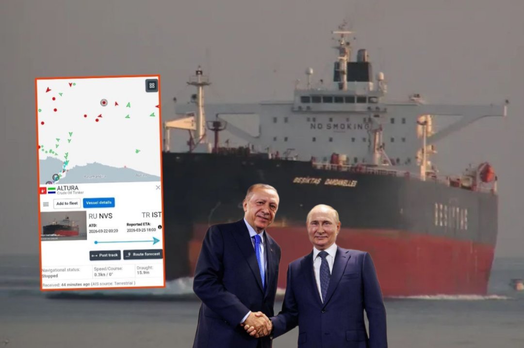 Ukrainene's tweet image. Despite the U.S. and European economic embargoes on Russian oil since the invasion of #Ukraine, #Turkey—led by #Erdogan—has continued its oil purchases and provided a way for #Russia to smuggle its oil using Turkish tankers.

A Turkish tanker named ALTURA, loaded with possibly