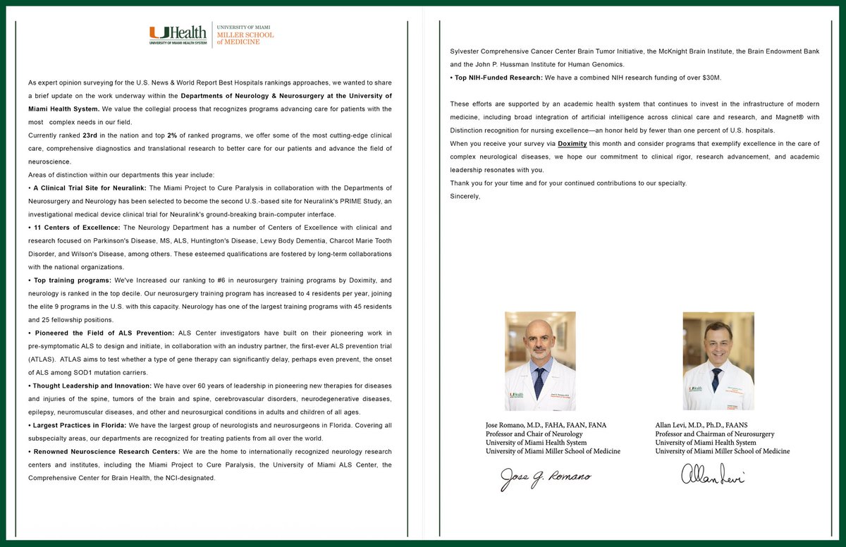 AllanLeviMD's tweet photo. U.S. News Voting for “Best Hospitals” is Open. We hope to earn your vote as one of the most advanced Neurology and Neurosurgery programs in the country. Read more about our accomplishments and vote.
https://t.co/GZxAKqJFka https://t.co/EH3Bqztl6s