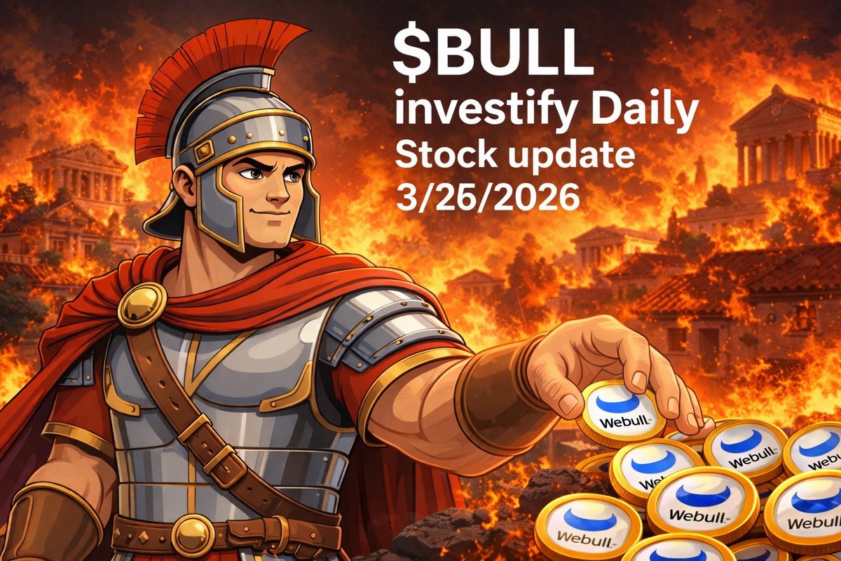 InvestifyDaily's tweet image. 3/26/2026 10:24am EST $BULL update: 

A little late this morning. Today is a #Buy day for $BULL! Much fear in the market and I’m not scared one bit. 

Quote from Seneca: “We are more often frightened than hurt; and we suffer more from imagination than from reality.” 

Remember