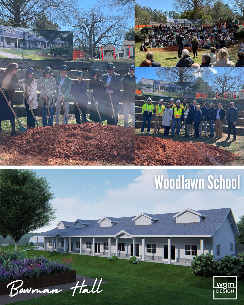 WGMDesignLLP's tweet photo. Groundbreaking at @woodlawnschool  for Bowman Hall! Excited to support collaborative, hands-on learning in this new classroom building. Proud to partner with Landmark Builders and @playbookmc .

#Groundbreaking #K12Design #EducationArchitecture #AECIndustry https://t.co/4mXRhnzVUz