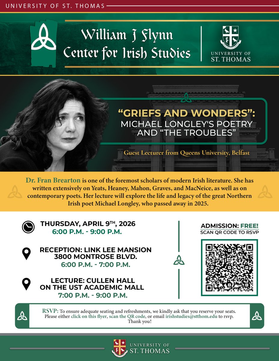 UST William J. Flynn Center for Irish Studies tweet media