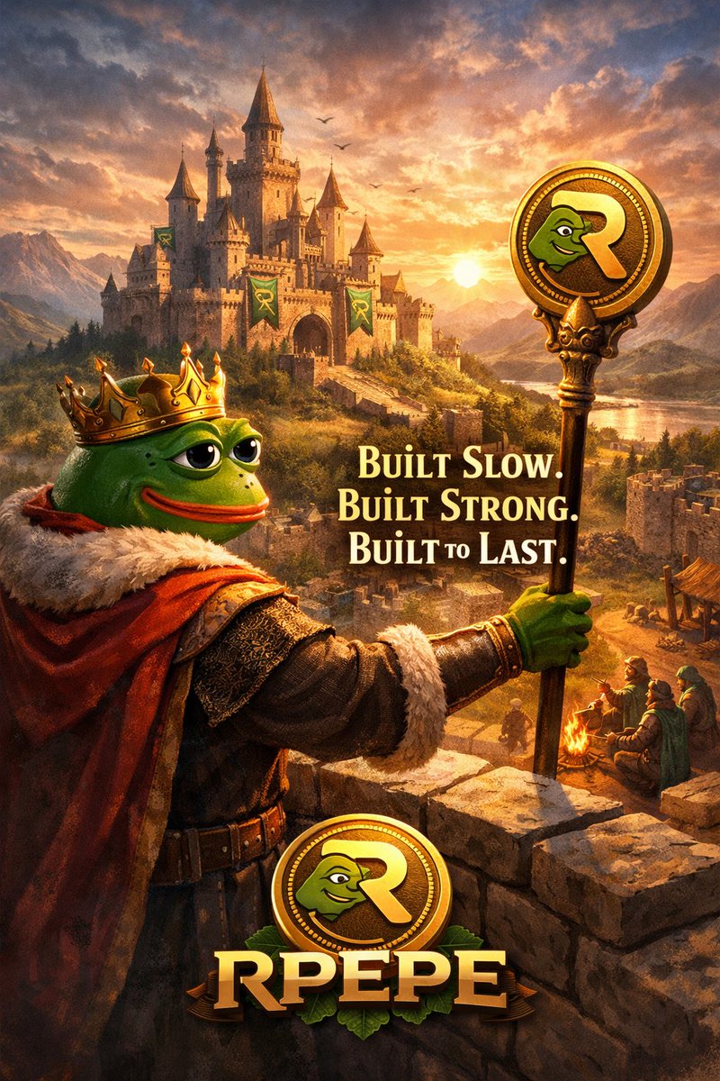 YORDANAKART's tweet photo. Built slow. Built strong. Built to last.

RPEPE isn’t about hype—it’s about foundation, patience, and real growth over time.
We’re not chasing quick pumps, we’re building something that endures.

The vision is long-term. The mindset is steady. The community is family.

#RPEPE 🚀 https://t.co/nOqskfX3KO