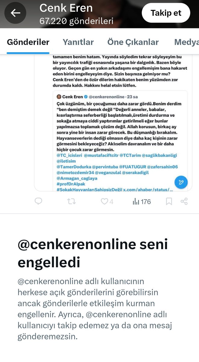 Doğruları söyleyince de hemen engelliyor yavşaklar 🤣