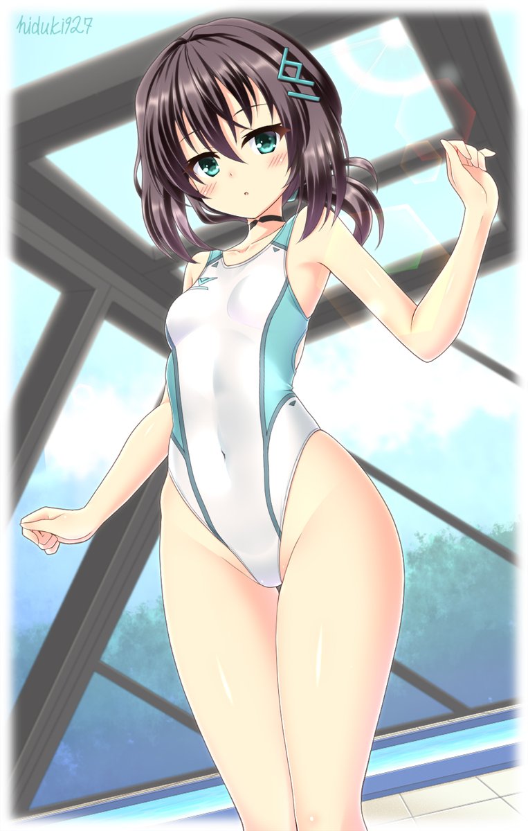 ソラハ「どうしました?教官……」
タツト「いや、なんでもない……」
(俺は、幼馴染でもあり、教え子でもあるソラハの成長を実感していた……)

ソラハのハイレグ競泳水着です。
#OC
#うちの子
#これを見た人は競泳水着をTLに放流しよう 