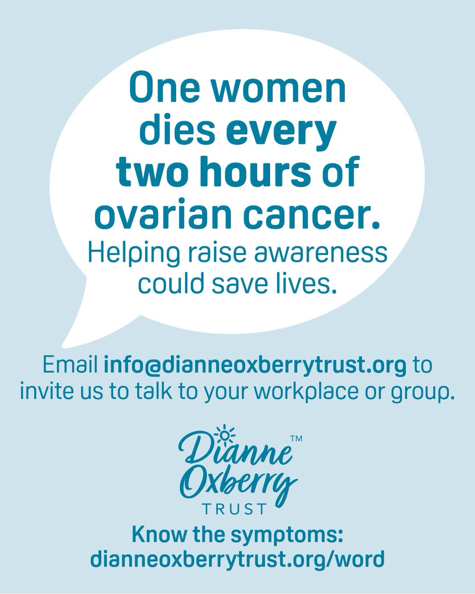 We love spreading the word in the North West about the symptoms of ovarian cancer by visiting workplaces, community groups &amp; events. 

Could you arrange for us to come &amp; speak to you and your colleagues, friends, loved ones or neighbours? Get in touch: info@dianneoxberrytrust.org