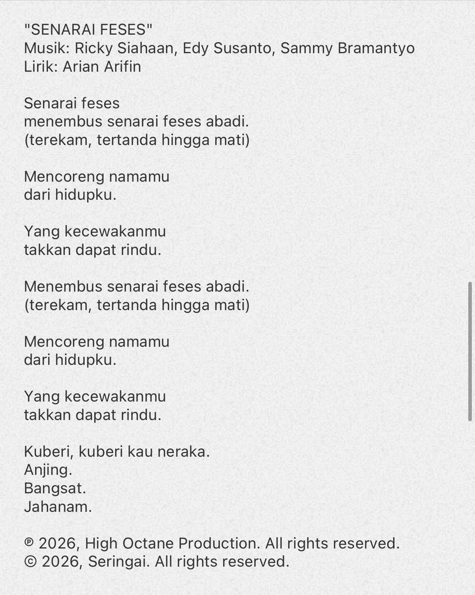 AdibHidayat's tweet photo. Gitaris Angga Kusuma [Billfold, Collapse, eks-Taring] mengisi gitar di 2 single baru @Seringai “Sejati | Senarai Feses” [2026] https://t.co/NRk9SRZt3n https://t.co/fUJwlehxeY