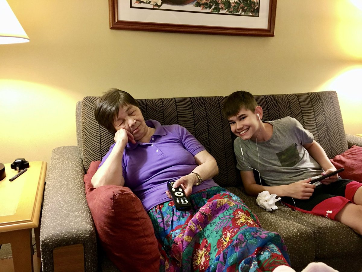 Ian_A_MacDonald's tweet photo. #ThrowbackThursday to 2018 when #MomMac fell asleep at the controls and #KMac went full comic relief. #TeamMacDonald https://t.co/NRqBOVDN1S
