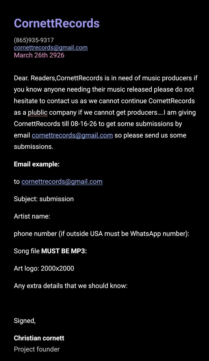 Cornett Records (@CornettRecords) / Posts / X