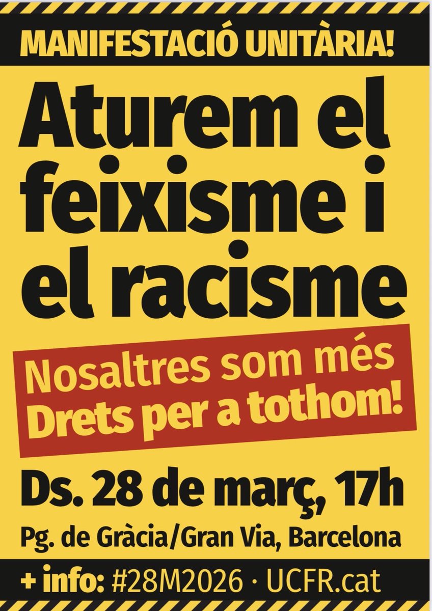 UCFR Terrassa (Unitat Contra Feixisme I Racisme) tweet media