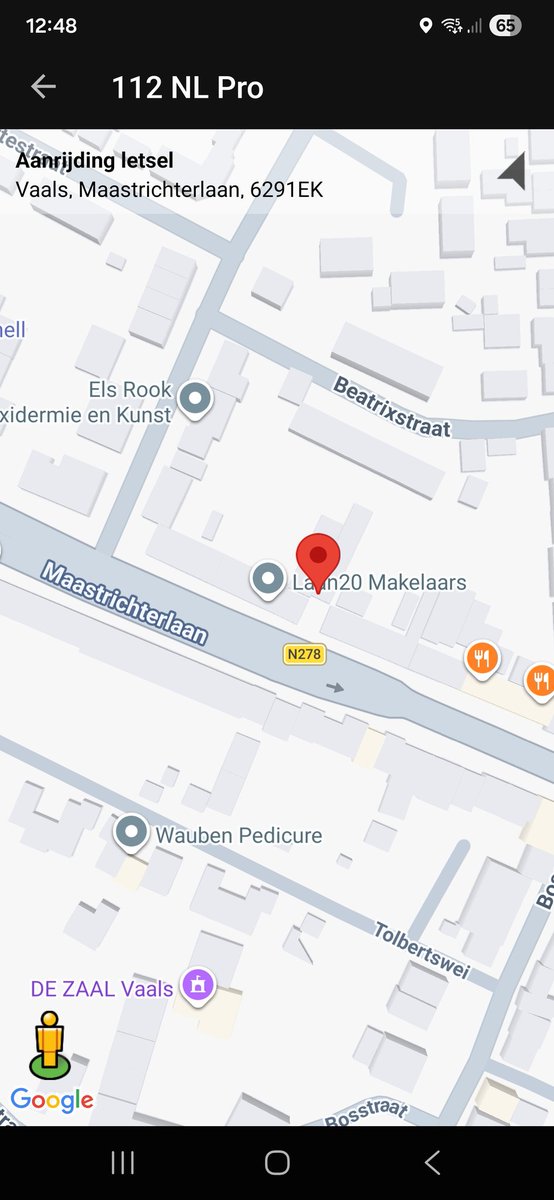 Aanrijding vermoedelijk met letsel op N278