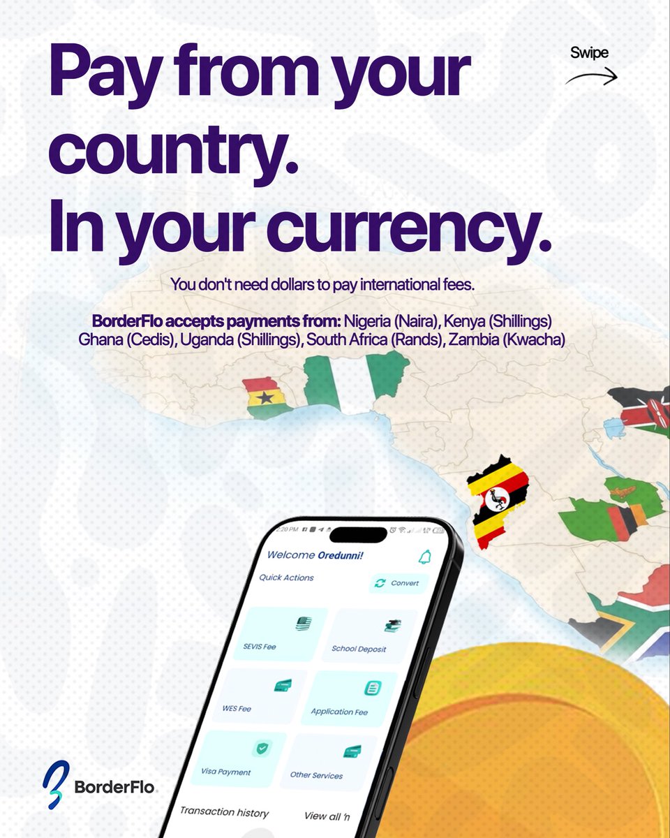 UseBorderFlo's tweet photo. Payment for your travel and educational fees abroad is made easy with the BorderFlo App. Link in bio to download the App.
#borderflo #ravel #studyabroad #viral #reels https://t.co/se6Bs6SvJ0