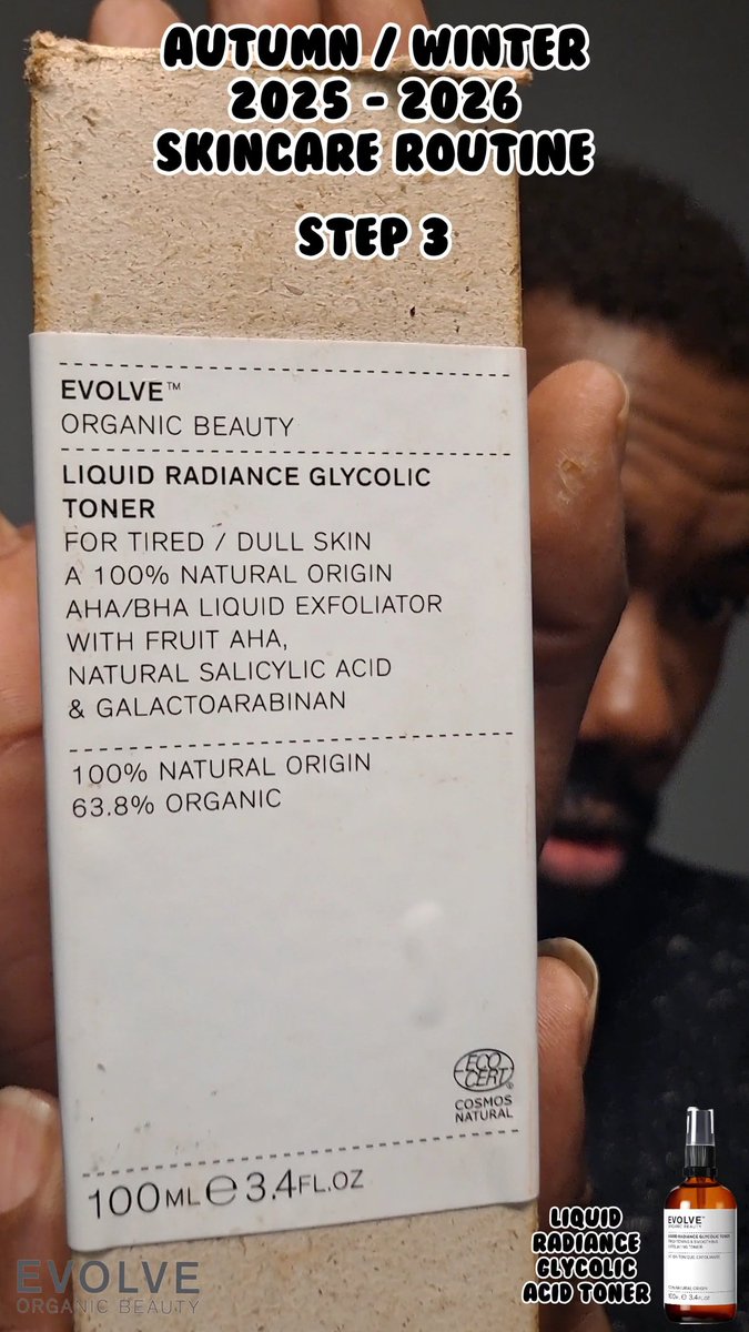 CHASEJLONDON's tweet image. Autumn / Winter 2025–2026 Skincare Routine | Black Male Skin

Evolve Organic Beauty Natural Liquid Radiance Glycolic Acid Toner, focusing mainly on my nose area to help smooth texture and keep pores clear

youtube.com/shorts/EVzNFiU…

#BlackSkinCare #MensGrooming #SkincareRoutine