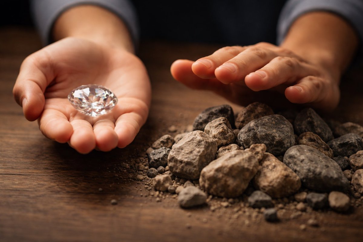 وسط زحام العلاقات، لا تُهمل من يحبك بصدقٍ ويجتهد لأجلك؛
فلعلّك يومًا تخسر الألماس، ثم تكتشف متأخرًا أنك كنت تجمع الأحجار #الباقيات_الصالحات_خير_لك