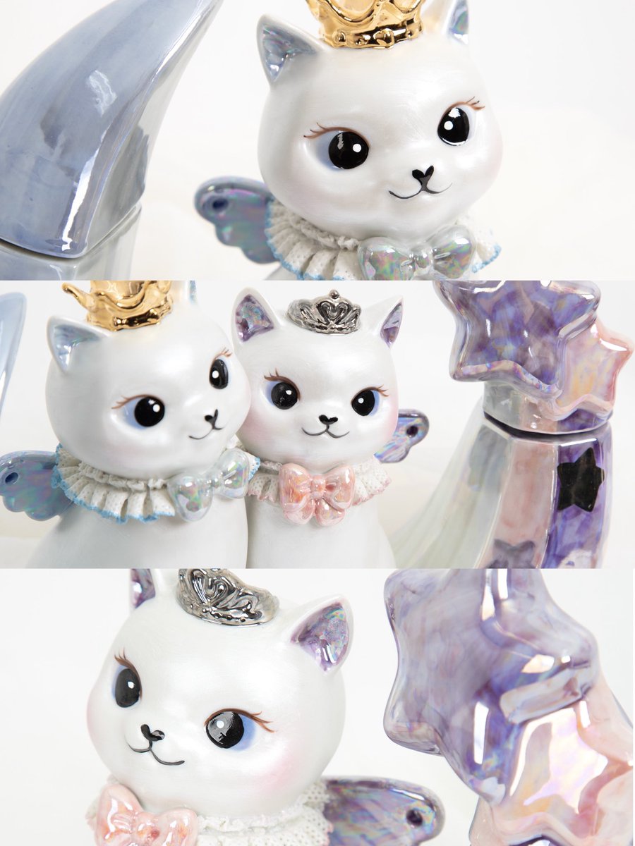 Twinkle Cats お酒　酒　ブランデー　デコレーションフィギュア Twinkle Cats Decanter - Set | Twinkle Decanter