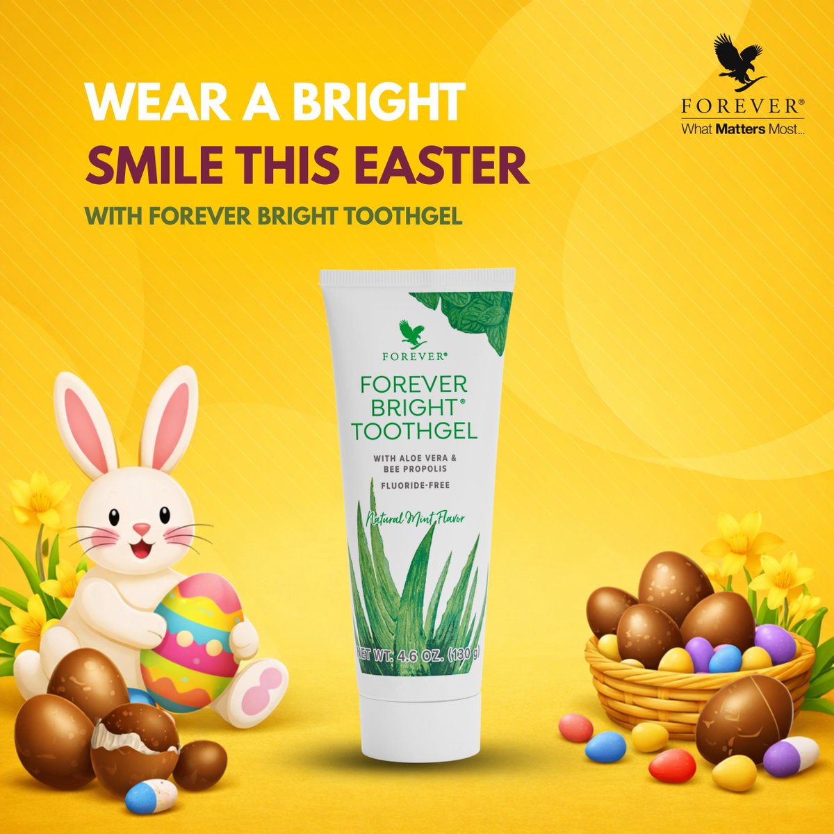 FlpSAfrica's tweet photo. Keep things fresh this Easter with Forever Bright® Toothgel, a fluoride-free formula powered by aloe vera, leaving your teeth clean, your breath fresh, and every smile ready for the moment.
#ForeverSouthernAfrica #ForeverBright https://t.co/ULiktVVvbd