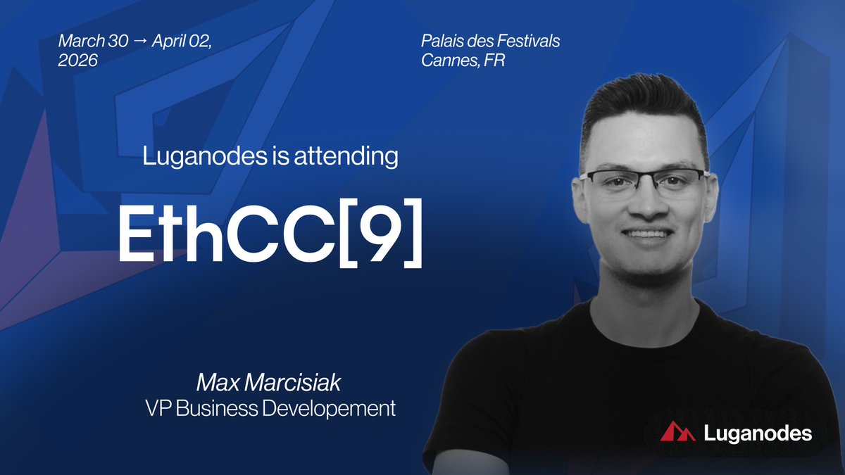 luganodes's tweet photo. Our VP of Business Development, @Crypto_Backer1, will be attending @EthCC in Cannes! 🇫🇷

He'll be on the ground connecting with builders, institutions, and partners.

If you're heading to EthCC and want to discuss partnership opportunities — reach out! Let's meet up. 👋 https://t.co/S6wONLchzQ