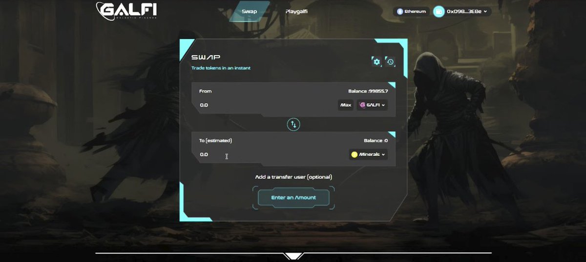 GalFiOfficial's tweet photo. Alpha Testing Preview: GALFI ↔️ Minerals Swap
Running low on Minerals for that critical ship upgrade or building? No problem.💎

Convert your accumulated GALFI directly into the exact amount of Minerals you need. Smooth, instant, and built exactly for you.

Let us know how the swap looks to you — rate the UI, and any improvements you'd like to see. Your feedback shapes the galaxy. 🌌

Keep building, Commanders! 
#GalFi #AlphaTest #PlayToEarn