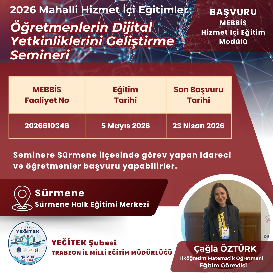 Trabzon MEM YEĞİTEK Şubesi tweet media