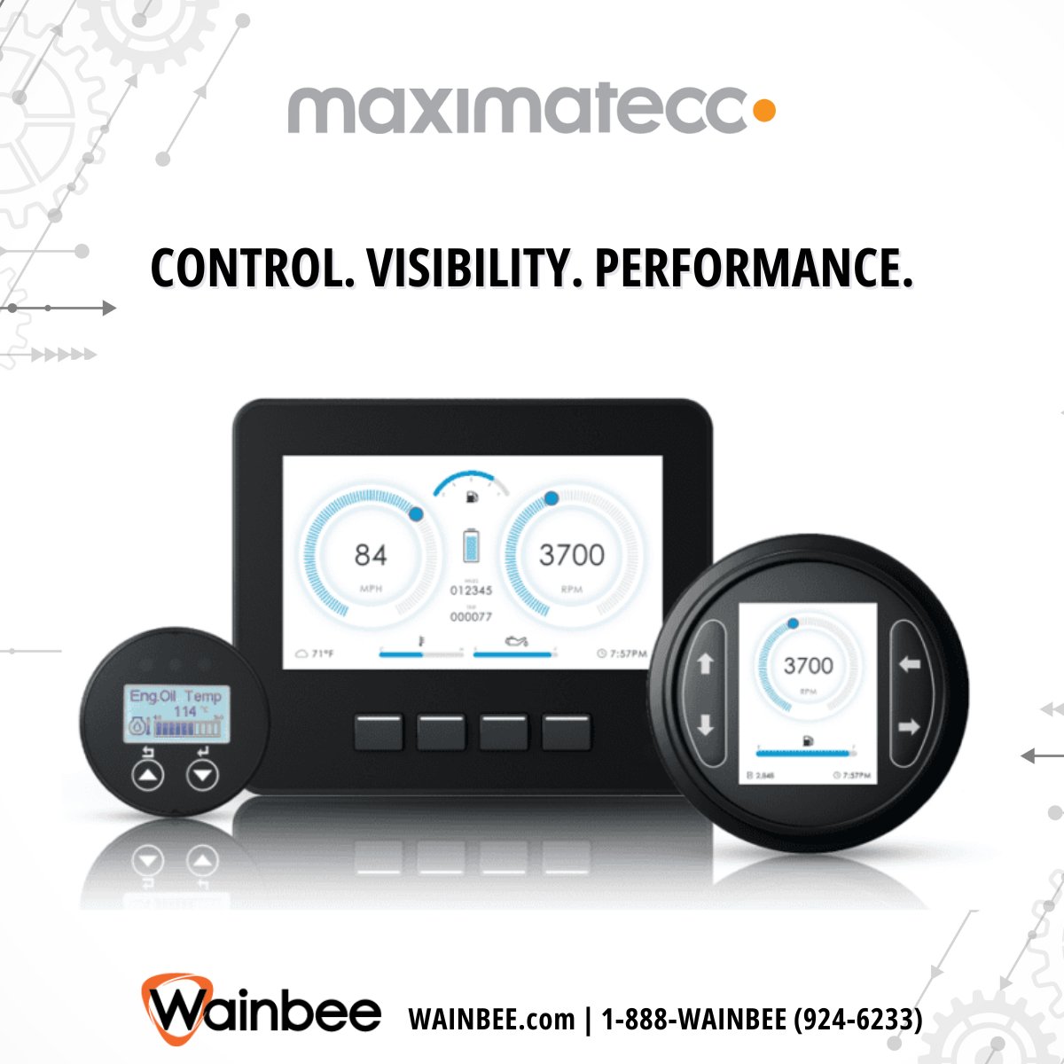 Take control of mobile equipment with maximatecc displays - rugged HMIs delivering real-time visibility and reliable performance in demanding environments. 🌐 WAINBEE.com | 📞 1-888-WAINBEE (924-6233) #Maximatecc #Wainbee #HMI #MobileHydraulics #HosePRO #Canada