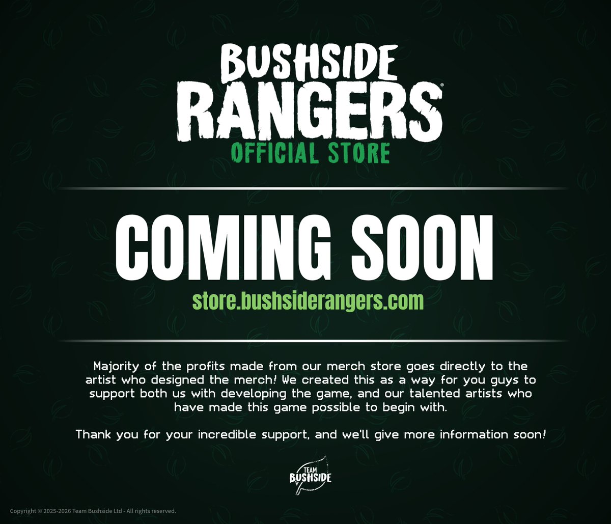 BushsideRangers's tweet photo. To kick things off, we're announcing our official Merch Store! We're currently working on some awesome designs for shirts, posters, etc. and we'll be formally launching it soon! https://t.co/UF3GrSNV9v
