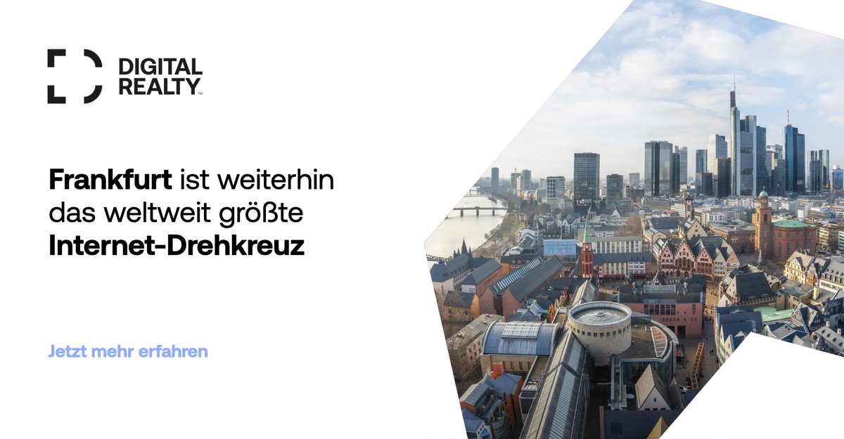 digitalrealtyDE's tweet photo. Frankfurt ist weiterhin weltweit das größte Internet-Drehkreuz.
 
Aktuelle Zahlen von TeleGeography zeigen: Mit 279,4 Tbit/s liegt Frankfurt im weltweiten Bandbreiten-Ranking der Metropolregionen unangefochten auf Platz eins.

https://t.co/ocRwlULm34 https://t.co/qTiLZEr081