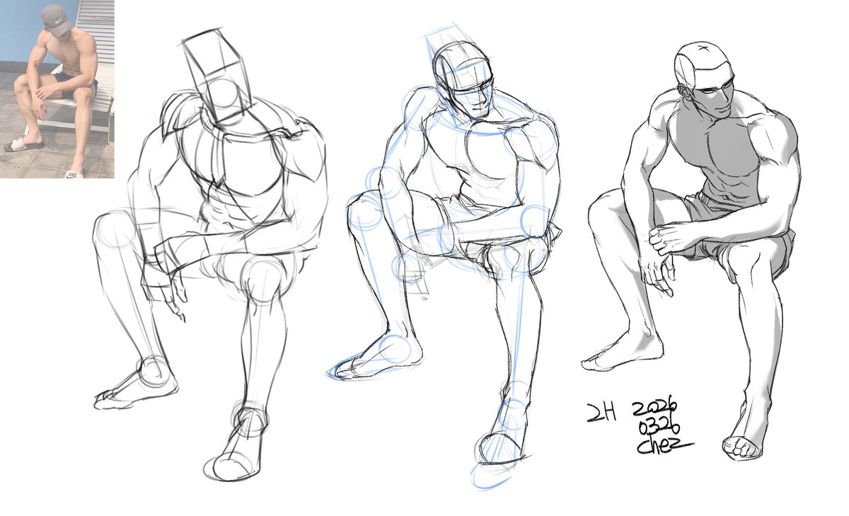 체즈 그림 공부 tweet media