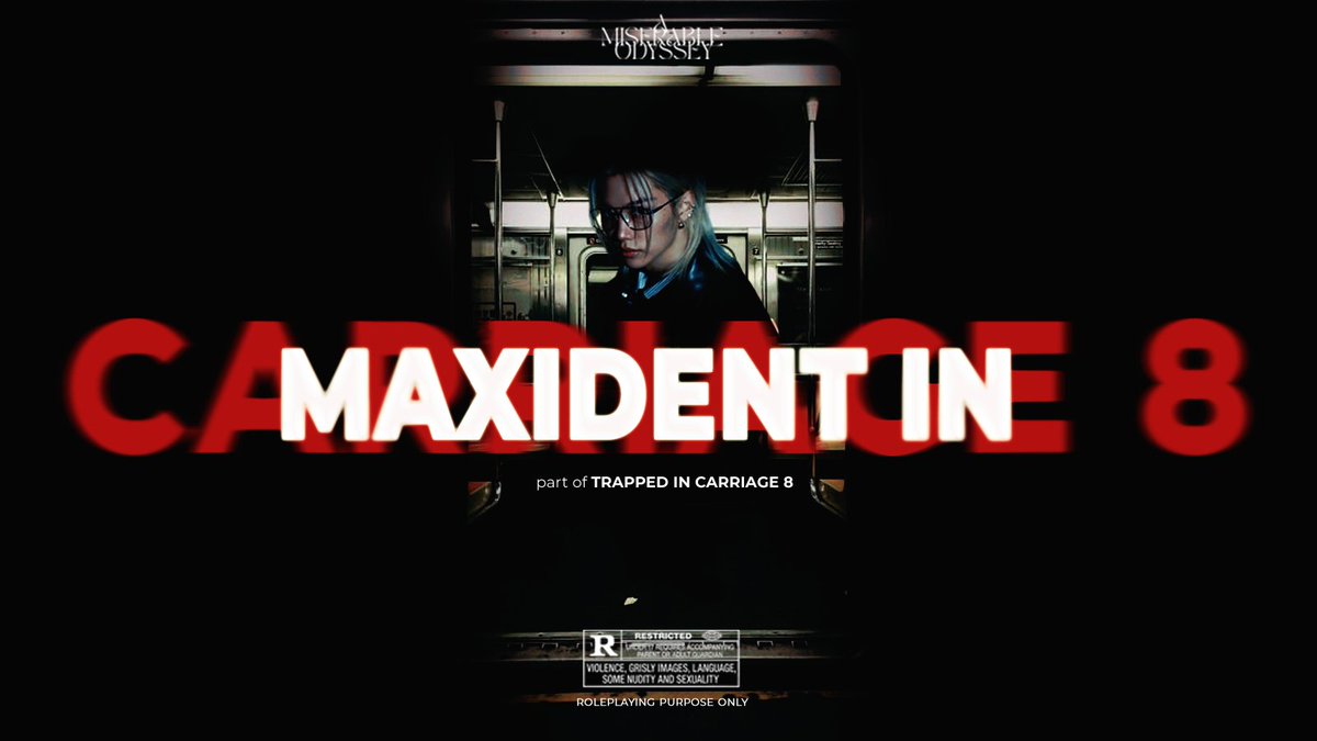 ᅠᅠ
ᅠ  𝗧𝗥𝗔𝗣𝗣𝗘𝗗  𝗜𝗡 𝗖𝗔𝗥𝗥𝗜𝗔𝗚𝗘 𝟴:  
ᅠ  Maxident in carriage 8. 
ᅠᅠ