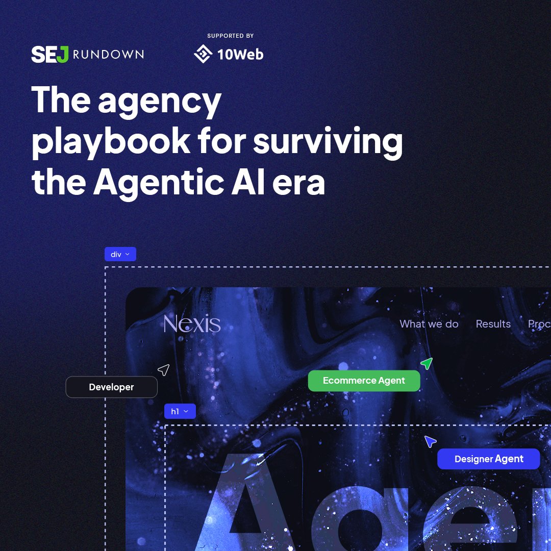 10Web_io's tweet photo. ⚡️ AI speeds up website creation, and agencies face a new reality: faster production ≠ higher value.

The real value now lies in owning the entire website layer — from launch to ongoing management and growth. 💡

At 10Web, we’re building for that shift.

🤖 Our Agentic Website Builder helps agencies:

✔️ Reduce manual work
✔️ Scale delivery without growing headcount
✔️ Turn one-time projects into recurring revenue
✔️ Own the client relationship

We break this down in our latest @sejournal feature, "Agentic Website Builders: The Agency Shift to Website Layer Ownership."

Read more in SEJ → https://t.co/sYb8AyIREm