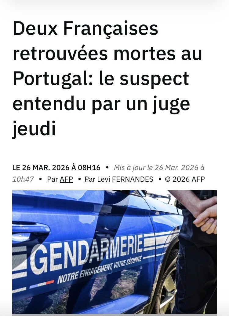 levifernandes's tweet photo. Disparition dans l’Aveyron: 
Deux Françaises retrouvées mortes au Portugal
Le suspect entendu par un juge jeudi après-midi au tribunal de Vila Nova de Foz Coa

https://t.co/EgRcWqbXVa https://t.co/96tdZe0Dp7
