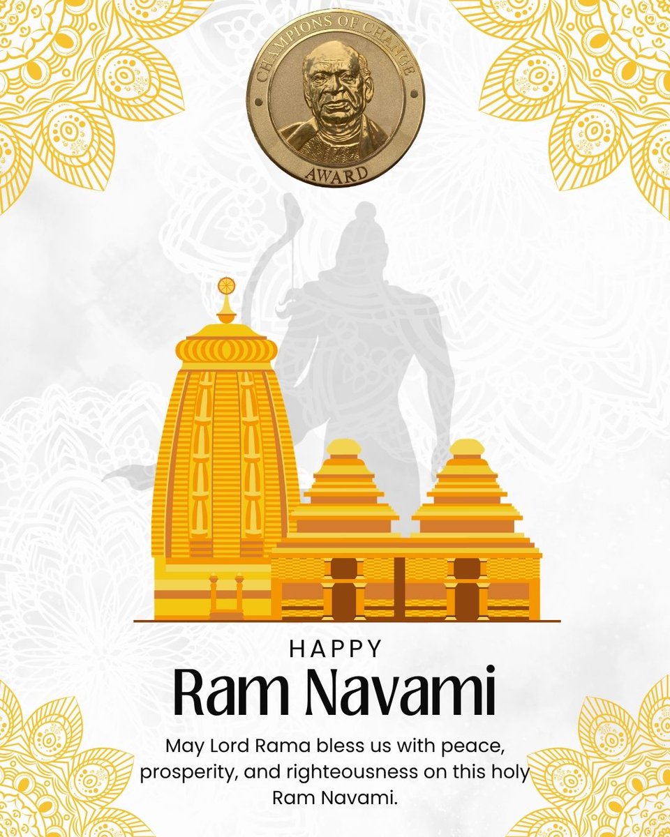 Celebrating the divine birth of Lord Ram — a timeless symbol of righteousness, courage, and good governance. 🌼✨
#RamNavami #ChampionsOfChange #Leadership #Inspiration #GoodGovernance