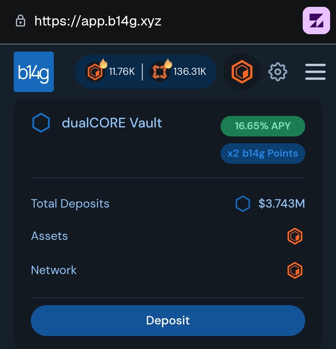 OxQrypto's tweet photo. If you believe in $BTC and $CORE, the strategy is simple: don't just hold-STAKE. 

Secure your future with @b14g_network and start earning a massive 16.65% APY today.

#JustUseCore #Staking #dualCORE https://t.co/hnvMW8jpmY