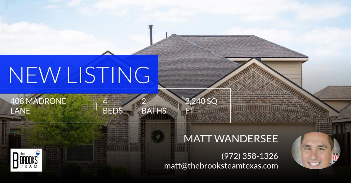 RealtorMattWan's tweet photo. 📍 New Listing 📍 Take a look at this fantastic new property that just hit the market located at 408 Madrone Lane in Princeton. Reach out here or at (972) 358-1326 for more information https://t.co/O3h1bfjJDh https://t.co/hid57R1RiI