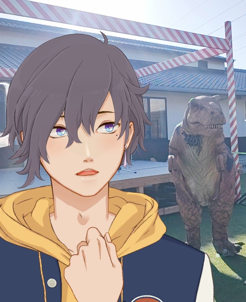 恐竜と遭遇するセイくん🦖