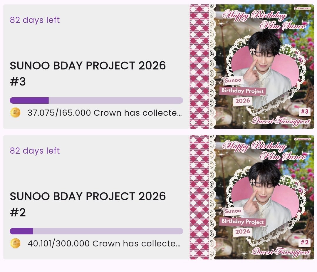 🌼 Fan Support B'day Sunoo on going: 

1. Giftifan 
 🖇️ giftifan.page.link/9bXE

2. Kooky
🖇️ kookylinkpage.kooky.io/content/fundin…

3. Queeri 
🖇️ #1 COMPLETED 
🖇️ #2 queeri.onelink.me/4Pi1/bxoeh19x?…
🖇️ #3 queeri.onelink.me/4Pi1/bxoeh19x?…

#2026SUNOOBdayPolls #SUNOO #선우