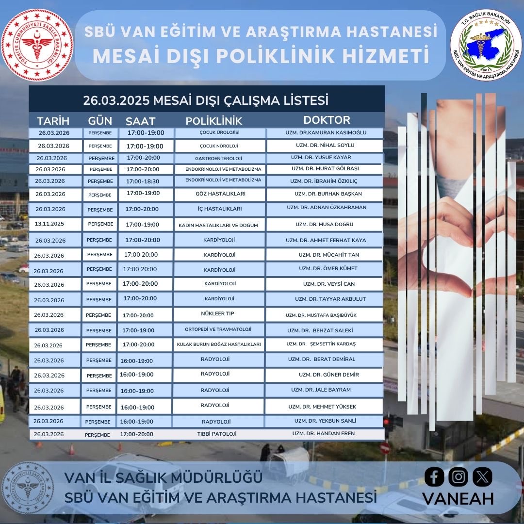 S.B.Ü. Van Eğitim ve Araştırma Hastanesi tweet media