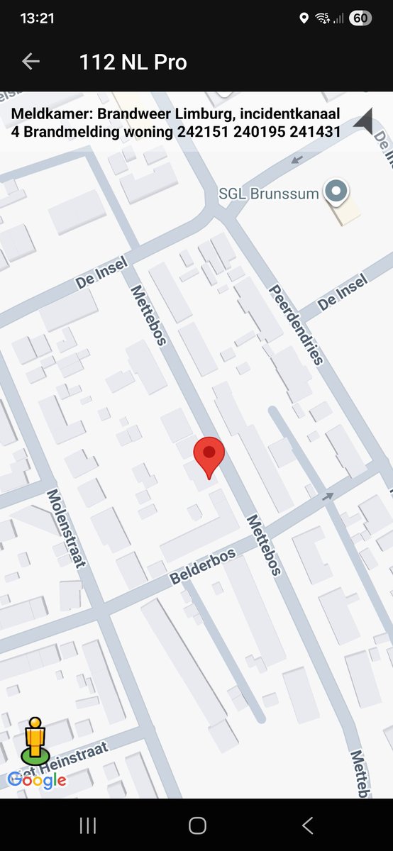 Brandmelding woning in Brunssum