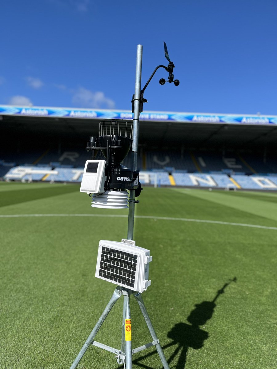 UKWeatherExpert's tweet photo. Precision meets performance ⚽🌱

Prodata on site at Leeds United, delivering a full environmental monitoring install across the stadium and training grounds. Using the Davis Instruments EnviroMonitor system, we’ve equipped multiple locations with advanced sensors tracking PAR, leaf wetness, solar radiation, ET, rainfall, wind, temperature, humidity, and soil conditions.

Real-time data. Smarter decisions. Elite pitch performance.

@agrovistauk #LeedsUnited #SportsTurf #AgTech #EnviroMonitor #SmartStadium #PitchManagement #DataDriven #Prodata  @davisinst