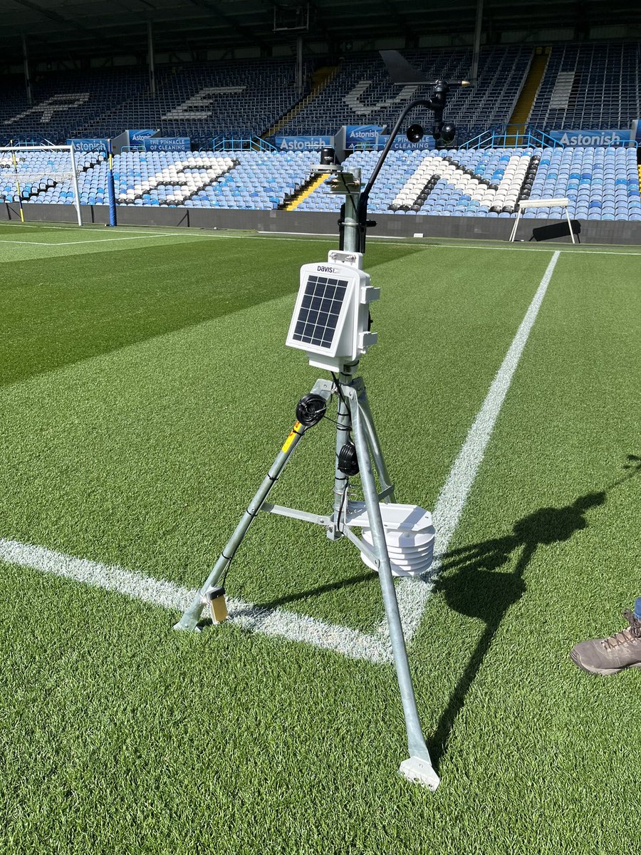UKWeatherExpert's tweet photo. Precision meets performance ⚽🌱

Prodata on site at Leeds United, delivering a full environmental monitoring install across the stadium and training grounds. Using the Davis Instruments EnviroMonitor system, we’ve equipped multiple locations with advanced sensors tracking PAR, leaf wetness, solar radiation, ET, rainfall, wind, temperature, humidity, and soil conditions.

Real-time data. Smarter decisions. Elite pitch performance.

@agrovistauk #LeedsUnited #SportsTurf #AgTech #EnviroMonitor #SmartStadium #PitchManagement #DataDriven #Prodata  @davisinst