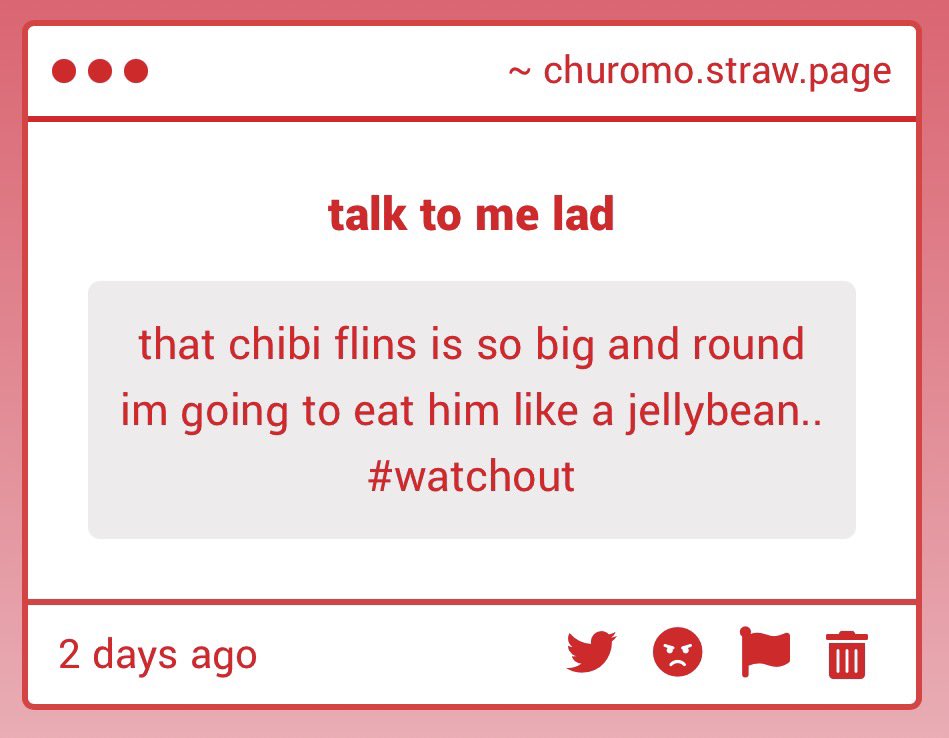 churomo_'s tweet photo. two days late i infact did not watchout. poor thing i guess hes already been #gotten … https://t.co/SLuu4T8BMj