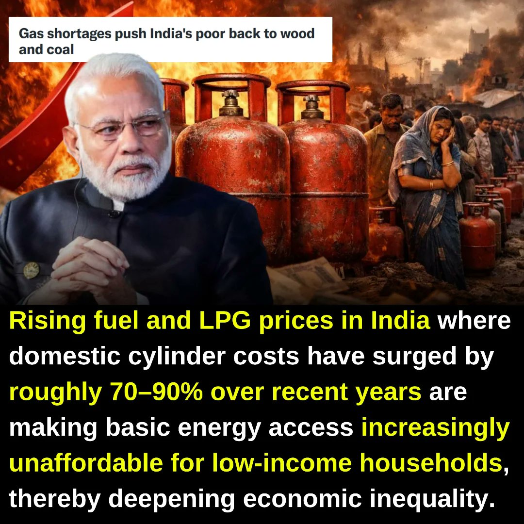 Kumarjyoti49291's tweet image. India’s deepening energy crisis highlights policy gaps, poor planning, and structural inefficiencies under Modi’s leadership—raising serious concerns about long-term sustainability and governance. 
#EnergyCrisis #India #PolicyFailure