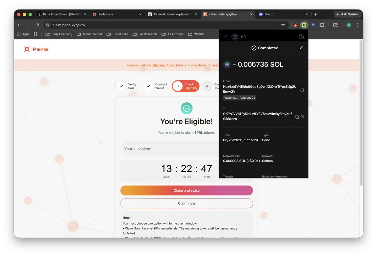 PredatorOnChain's tweet photo. Disappointed with @PerleLabs ⚠️

Only 669 $PRL despite 176 refs + 22K pts 🤡
Tried stake → fees deducted &amp; all SOL drained from wallet
No tokens, no staking.
My community facing same issue.

Fix this ASAP 🚨 https://t.co/cOzlRxrUIz
