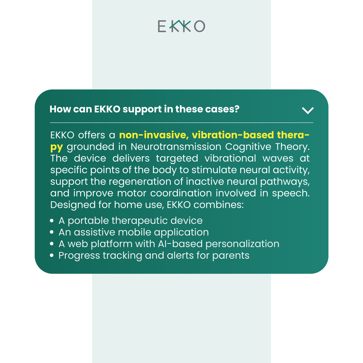 ekkotherapy's tweet photo. We often get asked about supporting children with motor-related speech delays and we got you answers.

#speechdelay #apraxia #dysarthria #aiforgood #ekko #speechtherapy #innovation #speechdisorders #healthtech https://t.co/hVxU4EhxCp