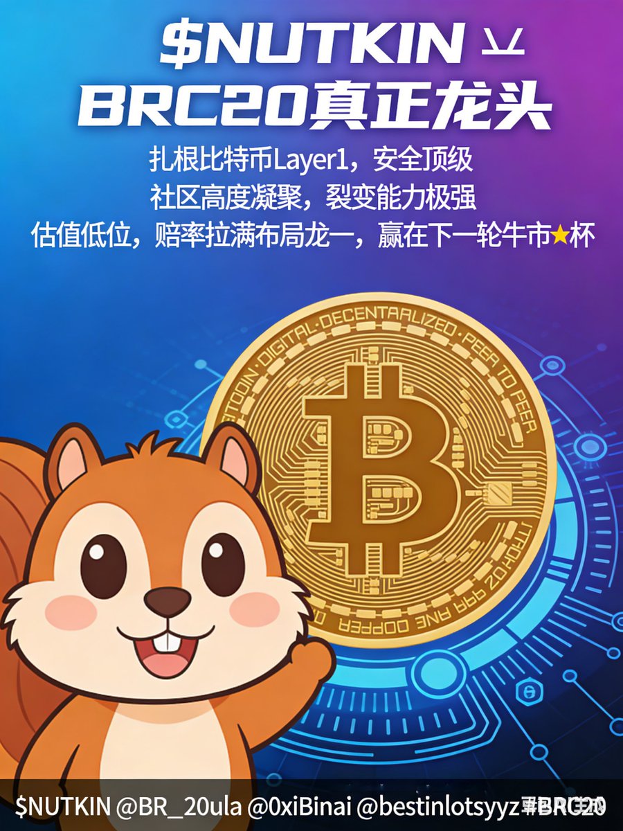 Amy333666's tweet photo. 🐿️ $NUTKIN ｜ BRC20真正龙头
🔹 扎根比特币Layer1，安全顶级
🔹 社区高度凝聚，裂变能力极强
🔹 估值低位，赔率拉满
布局龙一，赢在下一轮牛市🎯
$NUTKIN @BRC_20oula @0xBinari @bestinslotxyz #BRC20 https://t.co/drSc1HfGrt